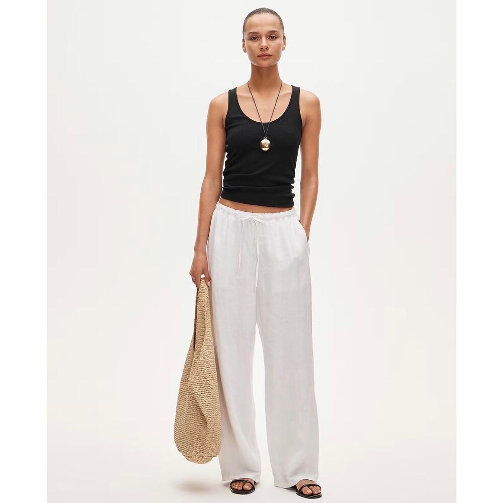 J. Crew Soleil pant in linen White NWT size PXXS